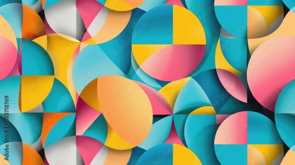 Futuristic abstract pattern featuring colored geometric shapes, creating a dynamic backdrop, Ai Generated. Futuristic abstract pattern featuring colored geometric shapes, creating a dynamic backdrop, Ai Generated.