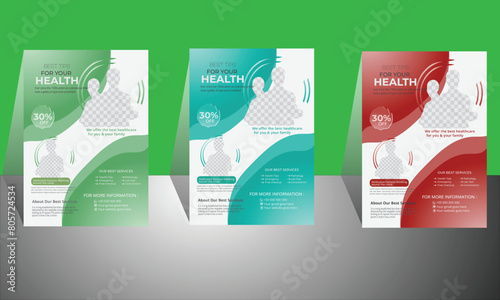 Modern and Trendy  medial flyer design business layout with template vector