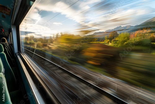 CrossCountry Journey through TimeLapse Photography from a Train Window photo