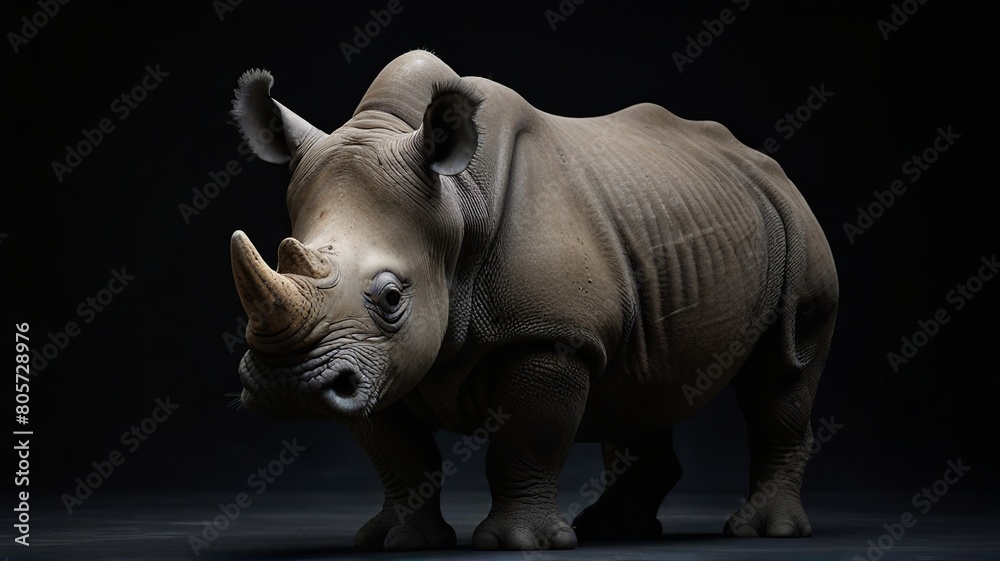 Obraz premium Rhinoceros in the savanna of Kenya, Africa.