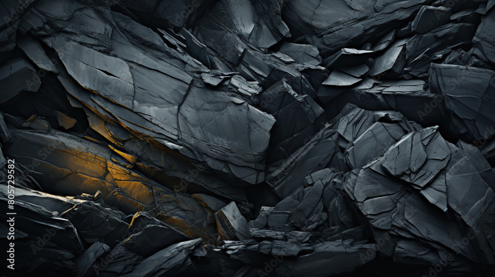 A Black Rock Texture Wallpaper With Abstract Designs In The Style of Darkest Academia Crumpled