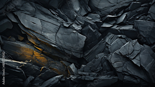 A Black Rock Texture Wallpaper With Abstract Designs In The Style of Darkest Academia Crumpled