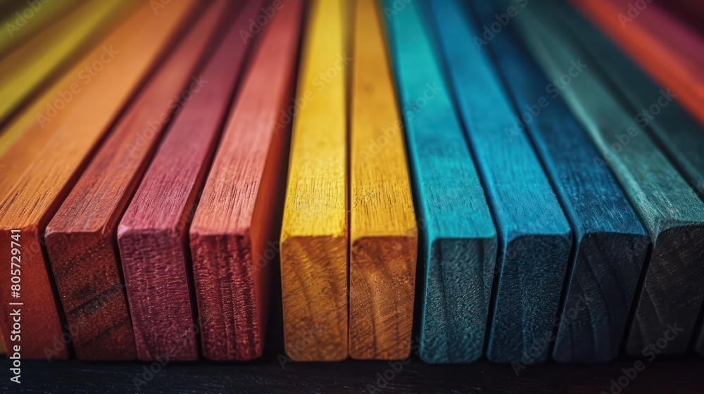 Colorful background of wooden blocks. A Spectrum of multi colored wooden blocks aligned Colorful background of wooden blocks. A Spectrum of multi colored wooden blocks aligned