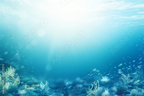 Wallpaper Mural sea theme background with blank copy space  Torontodigital.ca