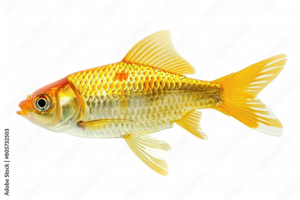 Gold Barb, isolated on white Gold Barb, isolated on white