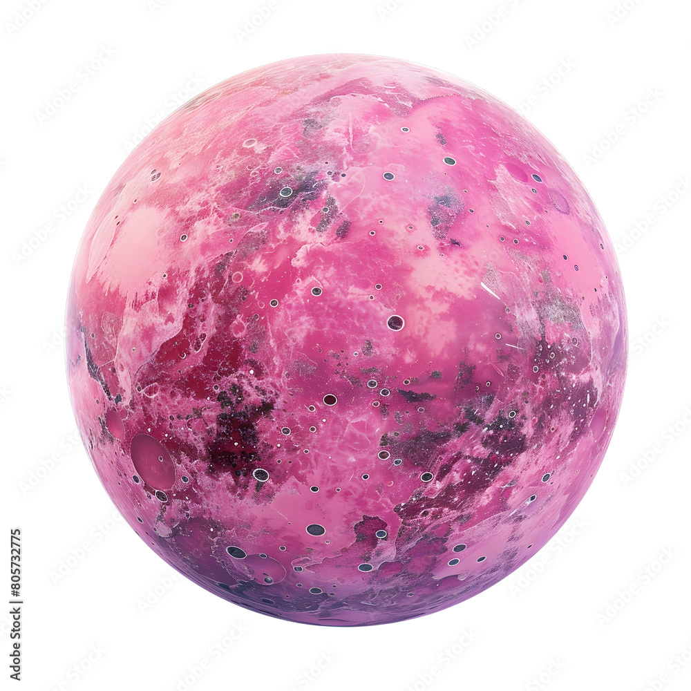 Pink planet isolated on transparent background Pink planet isolated on transparent background