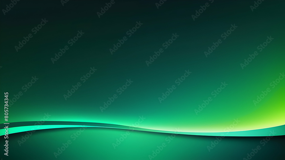 Glowing green abstract elegant luxury background. Color gradient.