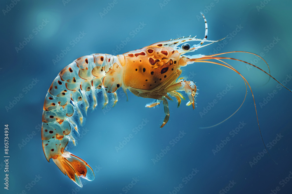 Isolated explores a coral reef teeming with fresh shrimp Isolated explores a coral reef teeming with fresh shrimp