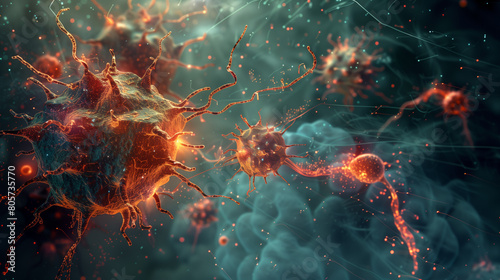 Inflammation triggered by infectious agents such as fungi, viruses, and bacteria photo