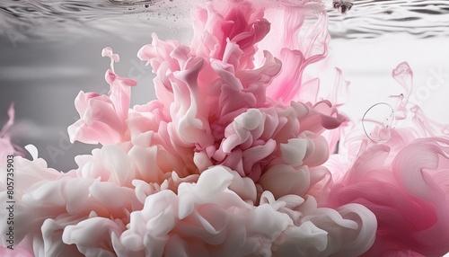 Blushing Elegance  Exploring the White-Pink Palette in Water 