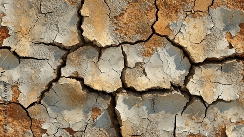 broken cracks background texture Barren drought concept wallpaper or dry desert backdrop