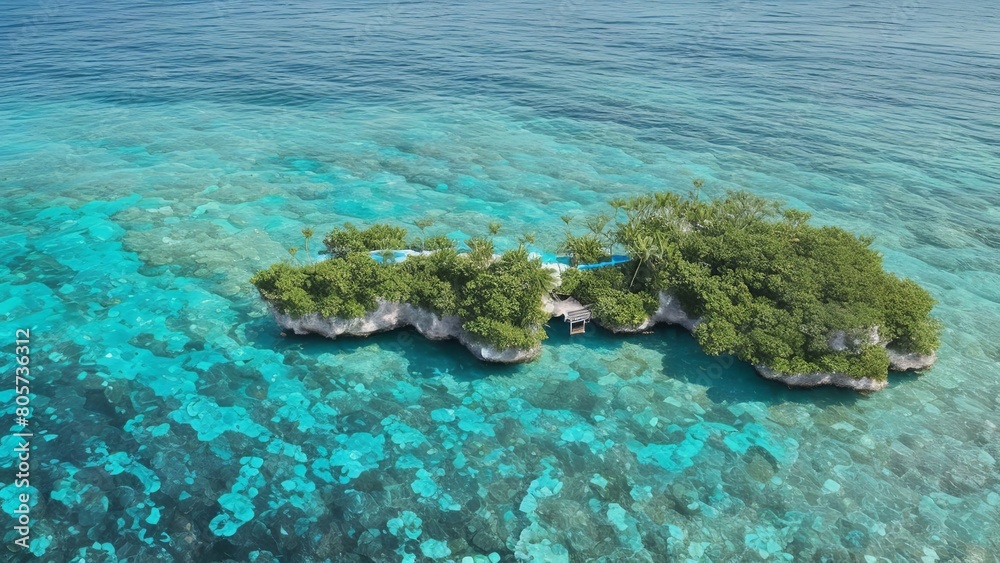 Obraz premium beach with palm trees