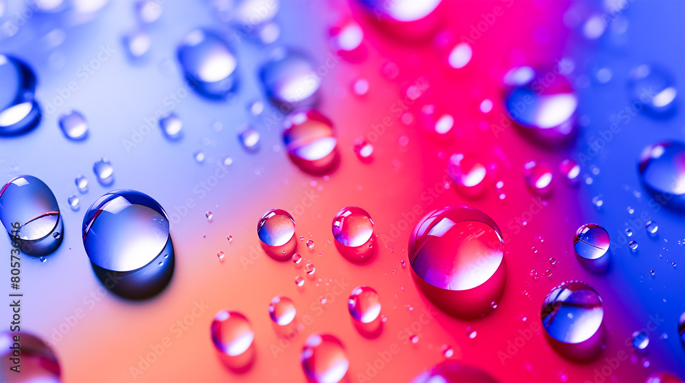 Closeup water drops, soap bubbles, abstract background horizontal for your design such as post, banner, advertising, wallpaper Closeup water drops, soap bubbles, abstract background horizontal for your design such as post, banner, advertising, wallpaper