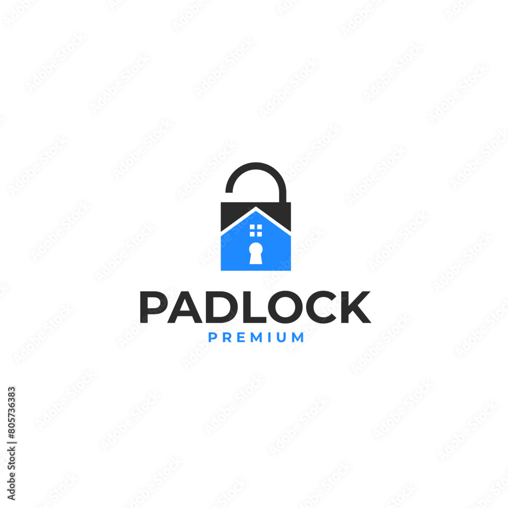 House with padlock logo design template vector illustration idea House with padlock logo design template vector illustration idea