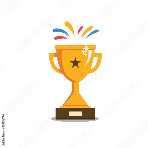 Best champions cup trophy vector design. Champion cup winner trophy award.