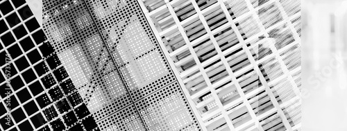 black and white detail of architecture abstract banner background