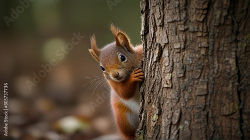 red squirrel on a tree © big bro