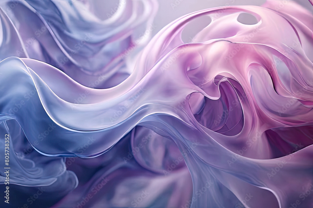 Obraz premium Abstract randomly moving multicolored smoke background, generative AI