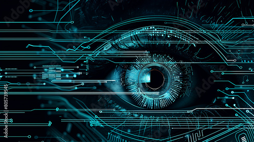 Business competition and finance digital security concept