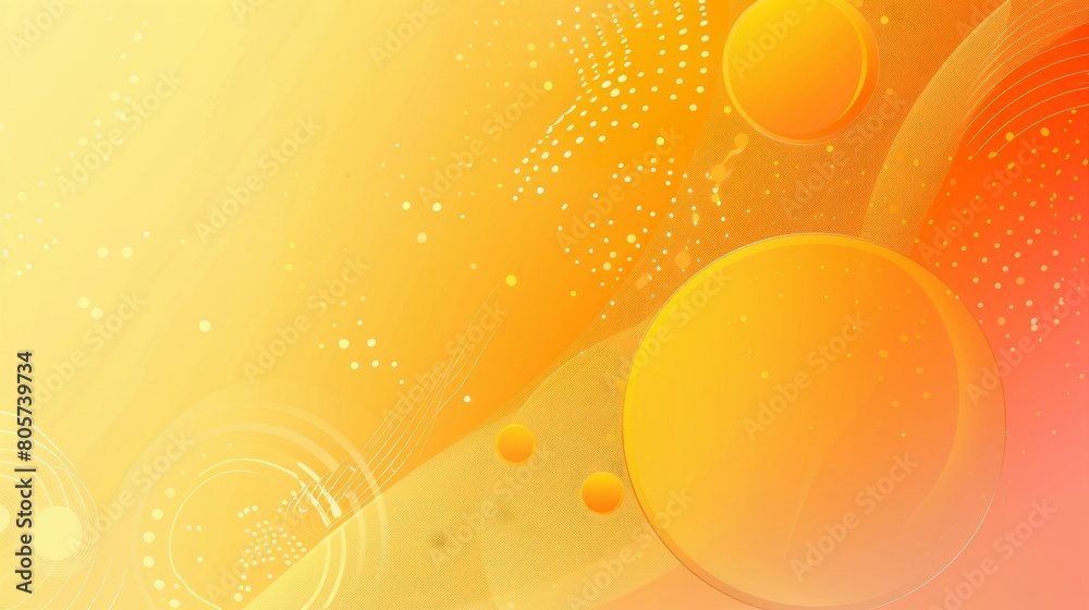 Abstract orange yellow background with dots and circles. Light color gradient Abstract orange yellow background with dots and circles. Light color gradient