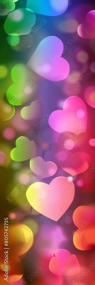 Heart shaped bokeh with blurred background.