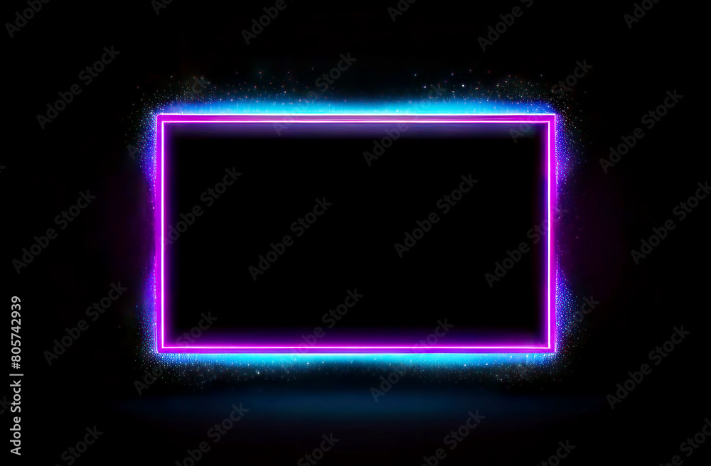hypnotic neon frame, its bright outlines for your messages, turning emptiness into a glowing canvas for promotions, congratulations or unique events hypnotic neon frame, its bright outlines for your messages, turning emptiness into a glowing canvas for promotions, congratulations or unique events