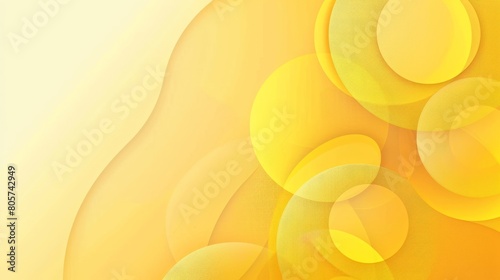 Abstract yellow background with circles and gradient