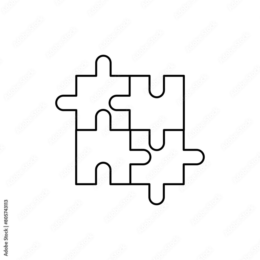 Puzzle line icon, Plugins symbol flat trendy style liner illustration for web and app..eps Puzzle line icon, Plugins symbol flat trendy style liner illustration for web and app..eps