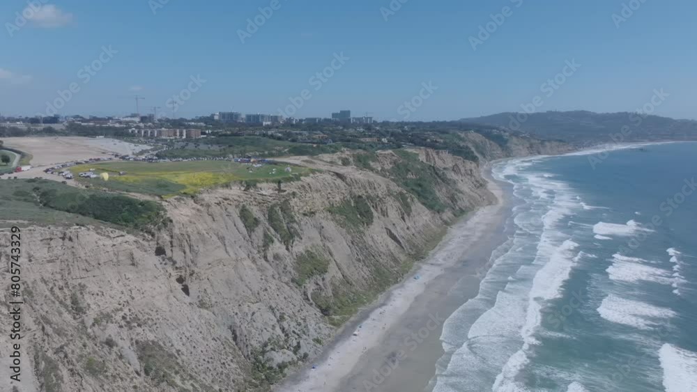 Aerial video over the coastline of the city of San Diego, USA Aerial video over the coastline of the city of San Diego, USA