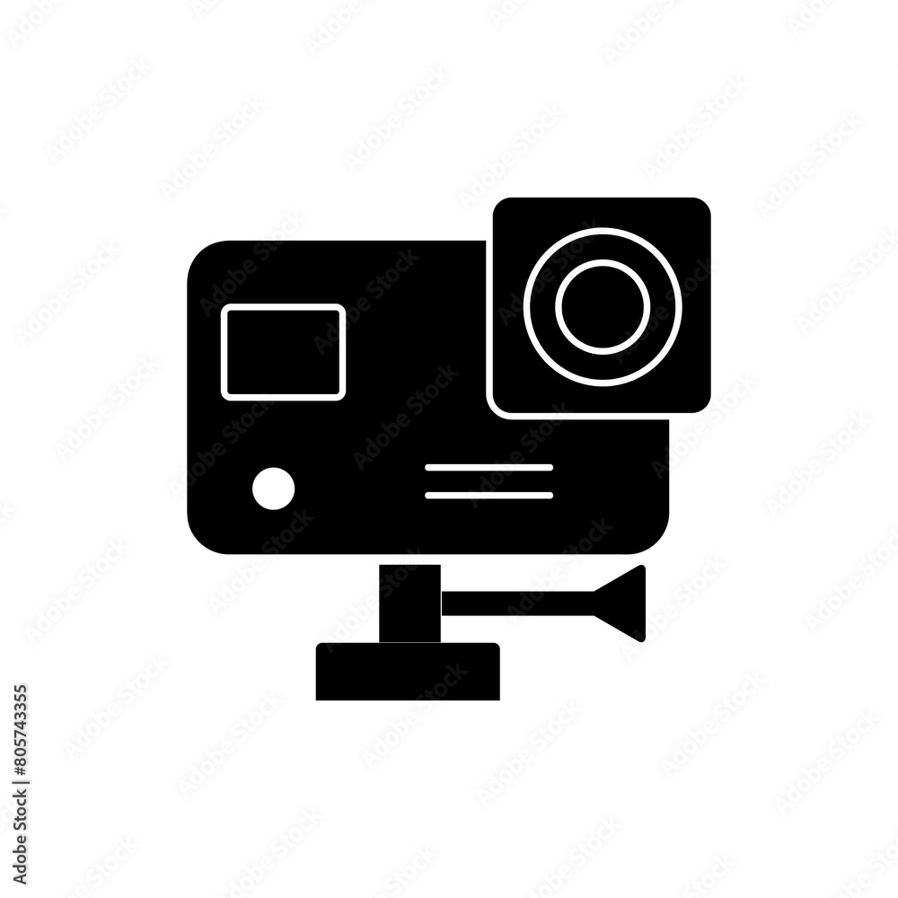 Action camera icon. vector flat black simple illustration for web and app..eps Action camera icon. vector flat black simple illustration for web and app..eps