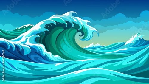 wave and waves background - Vector