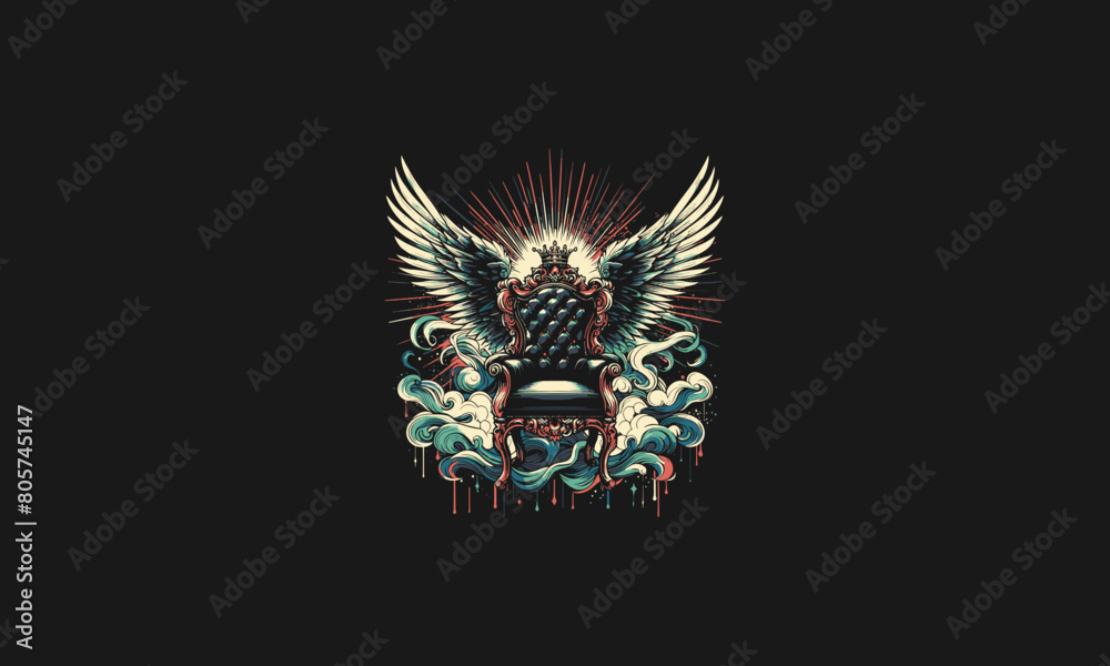 chair with wings vector illustration artwork design chair with wings vector illustration artwork design