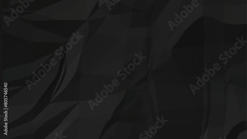 Black Crumpled paper grimy textur ,Dark background.