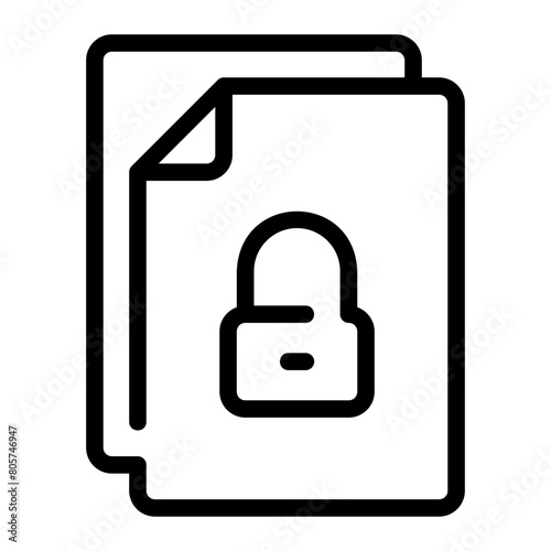 Key Lock line icon