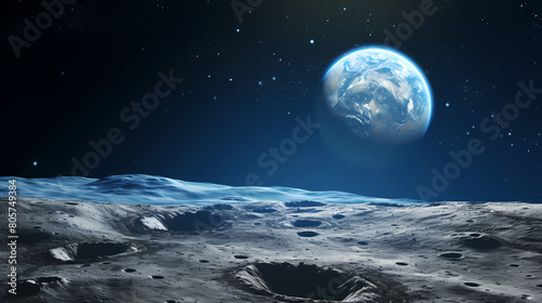 View of Earth from the Moon s Surface