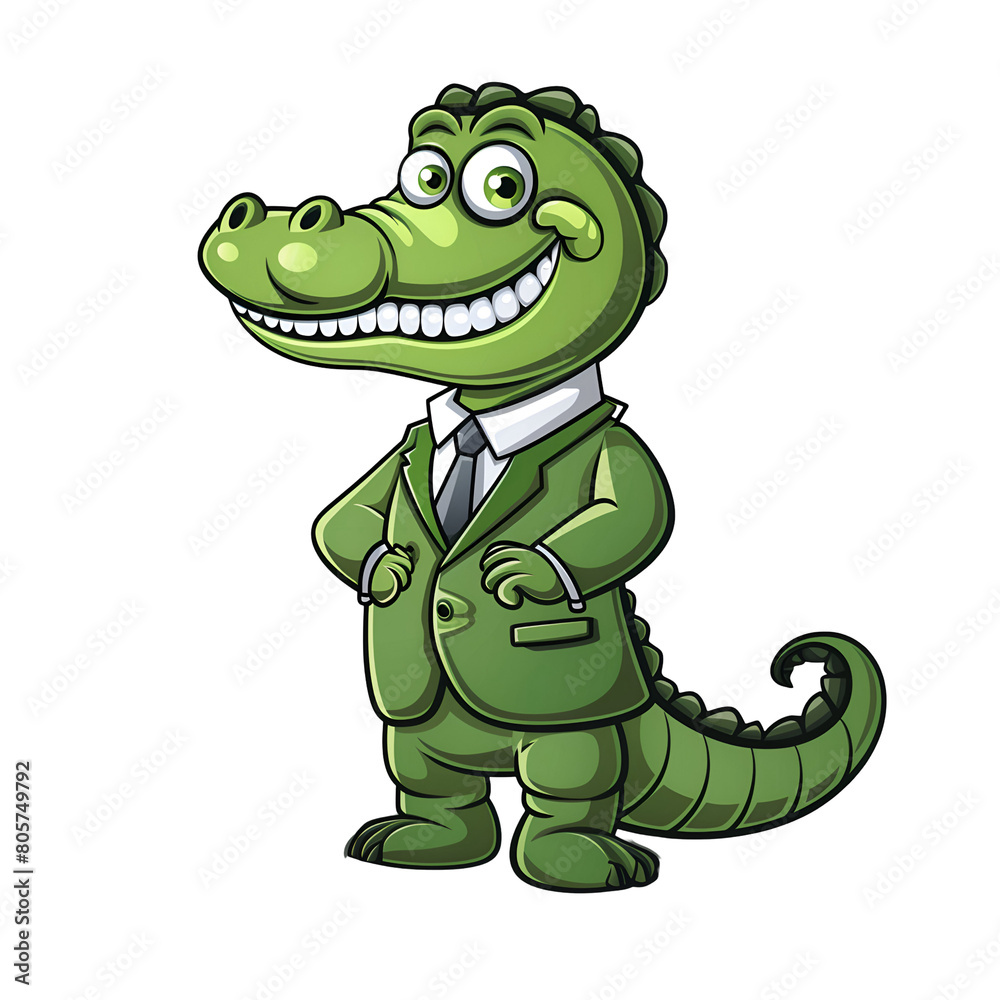 Fototapeta premium Animal character of crocodile