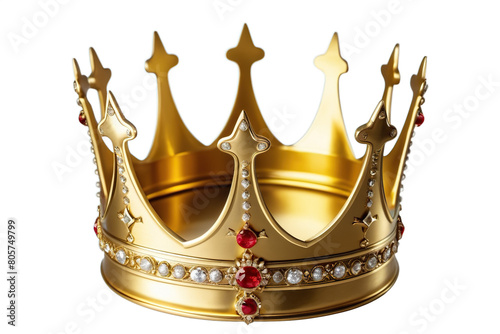 golden crown isolated on transparent background