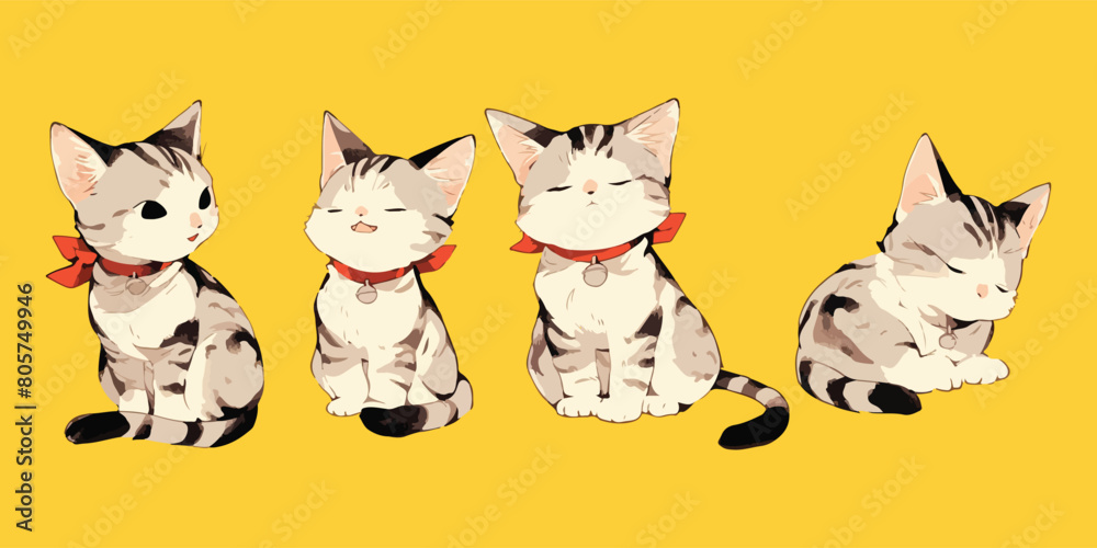 american shorthair cat clipart vector for graphic resources