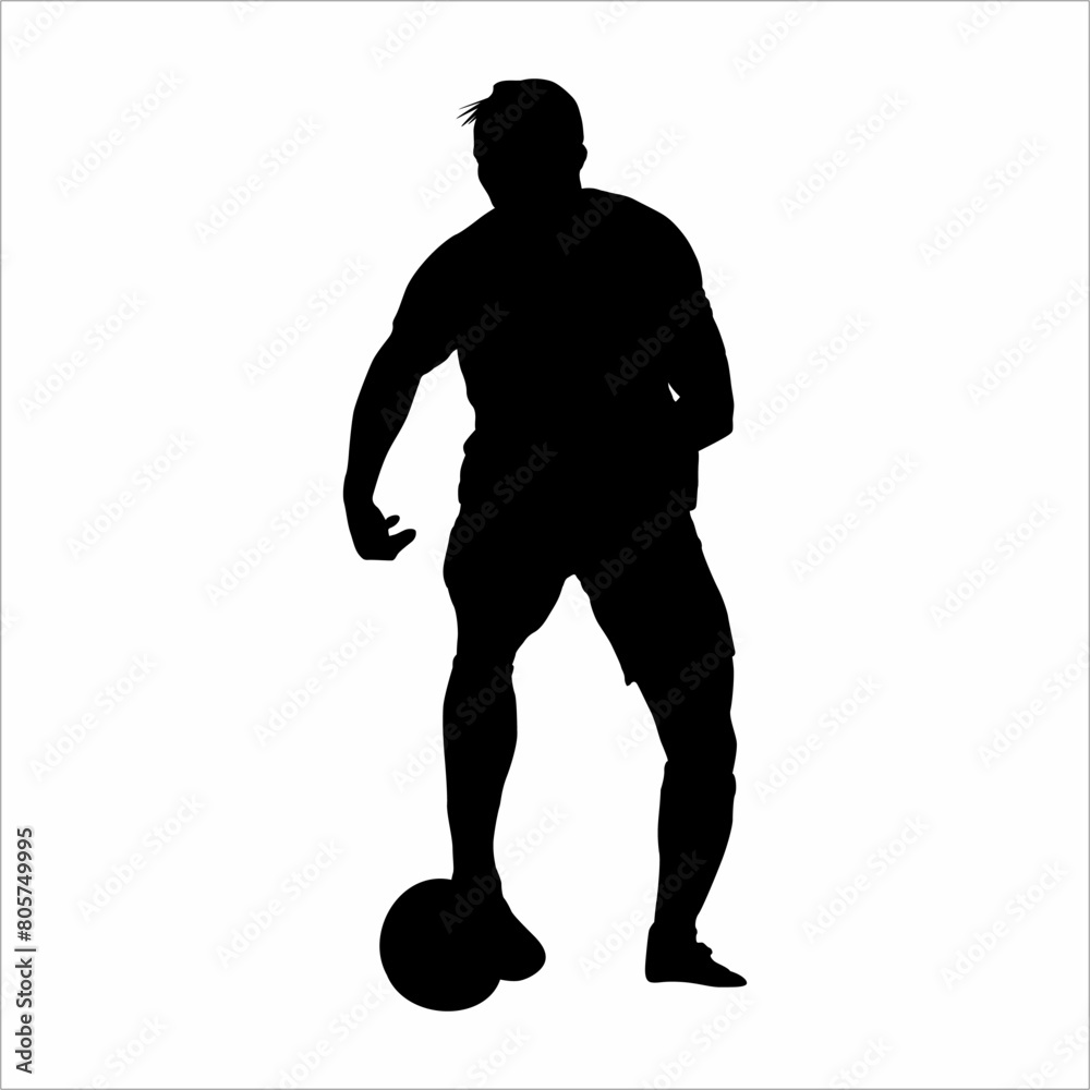 Silhouette of a football player Silhouette of a football player