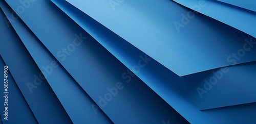 Blue background, an elegant paper texture with folded edges and folds photo