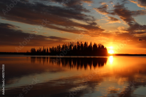 Sunset On The Island, Elk Island National Park, Alberta