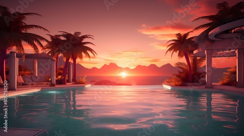 sunset on the beach © stocks marketing