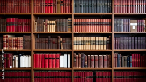 Journey through the corridors of time with this captivating series of photographs that capture the allure of dusty bookshelves in a library, whispering tales of forgotten authors and timeless classics photo