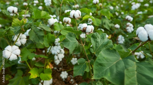 Harvested cotton crops lie on the ground expectant
