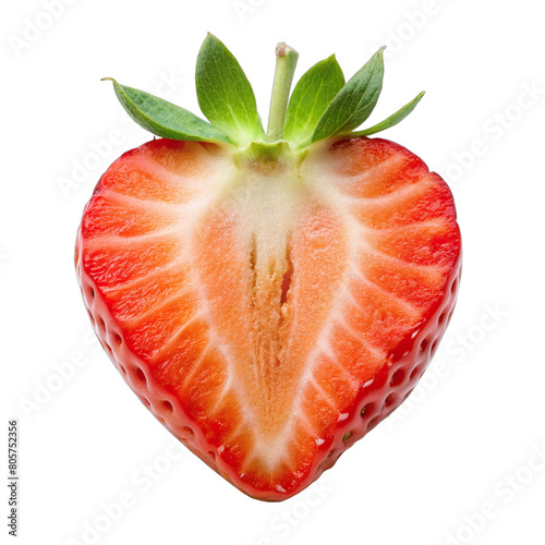 Wallpaper Mural half slice of strawberry on transparent background Torontodigital.ca
