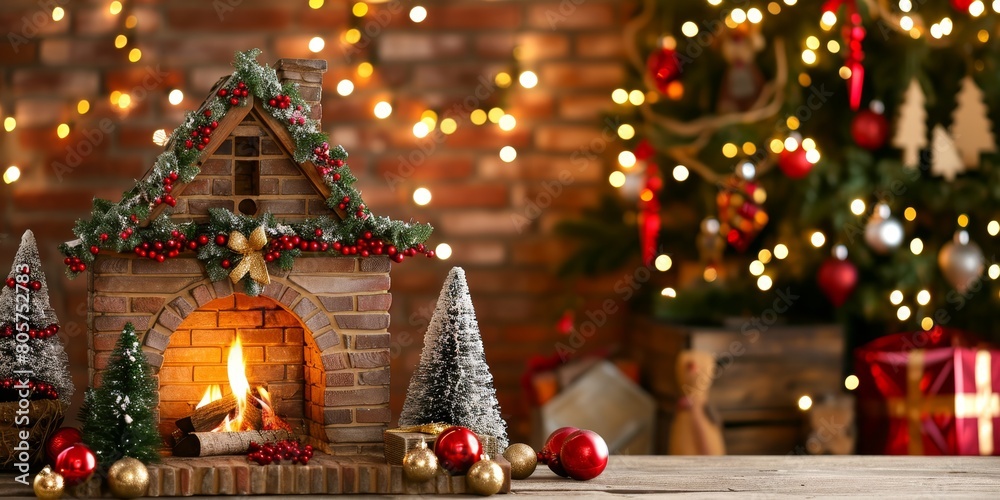 Christmas holiday decor fairytale decorative decoration small house Christmas holiday decor fairytale decorative decoration small house