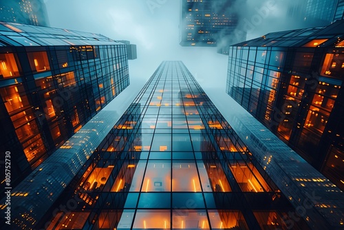 Wallpaper Mural Futuristic Glass Architecture in Downtown Financial District Torontodigital.ca