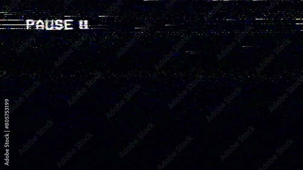 Paused Analog VHS Videotape Retro Display 4K Video Background Loop