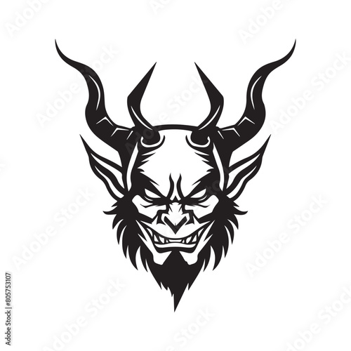 Devil Head Vector Images on white background