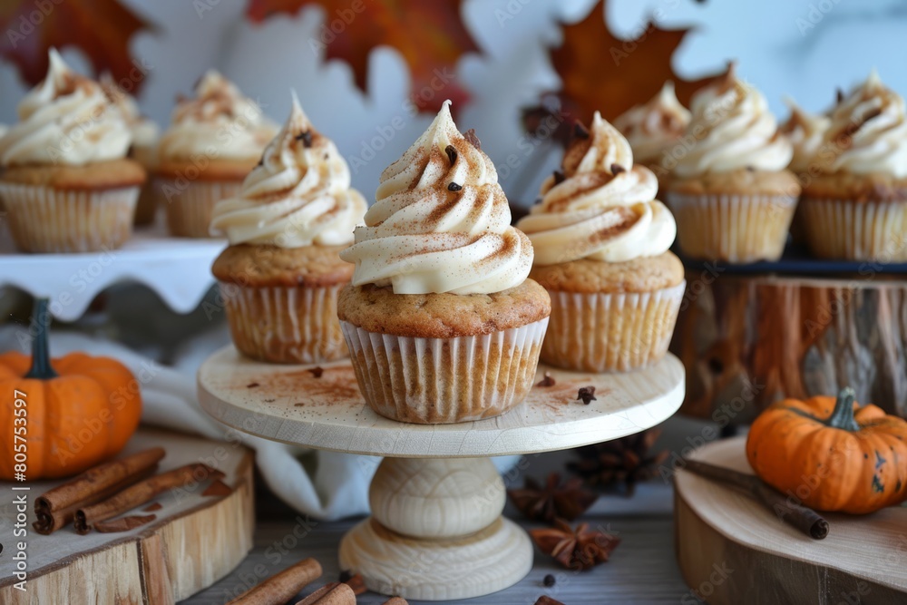 cheesecake cupcakes topped with eggnog whipped cream